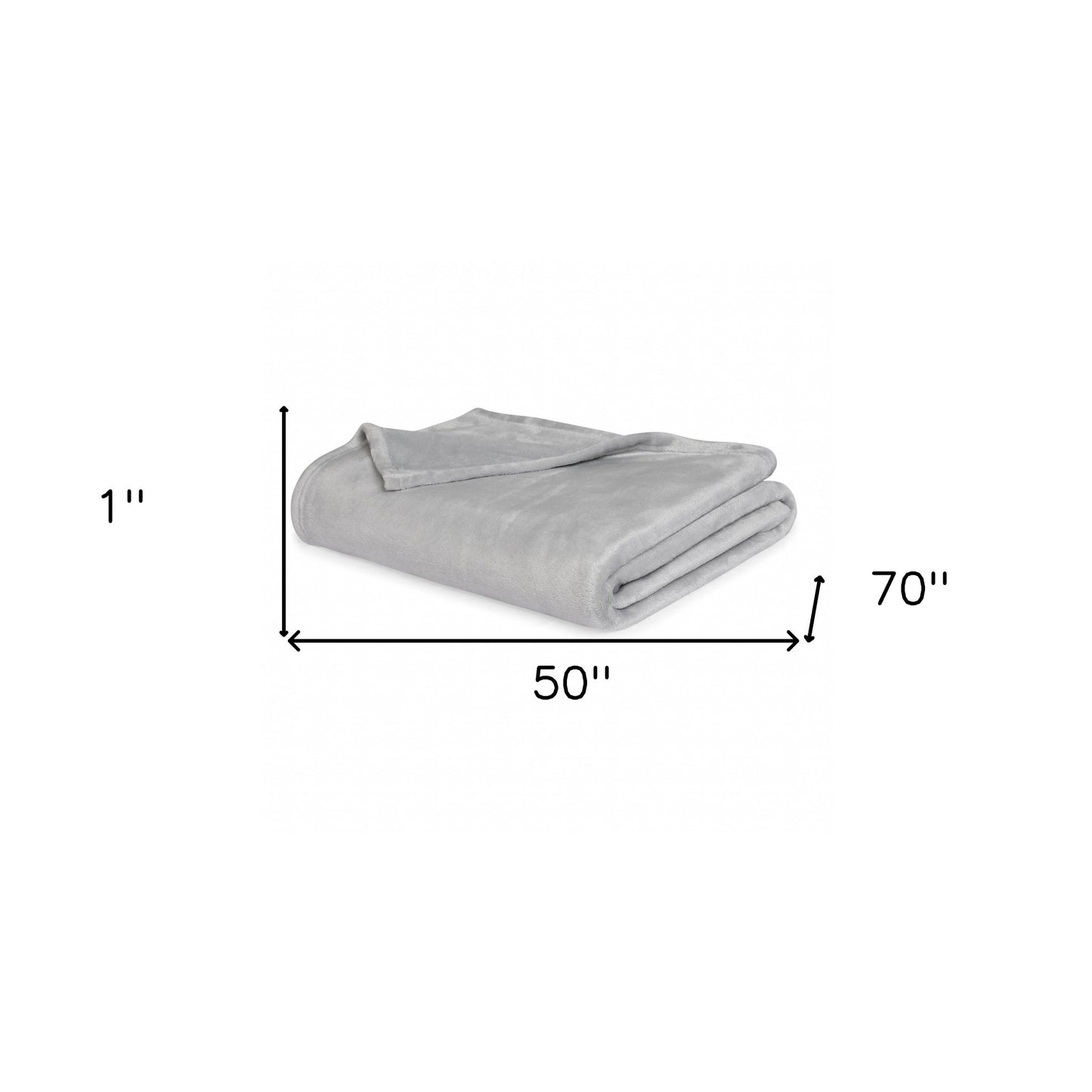 Grey Solid Anti Microbial Oversized Throw