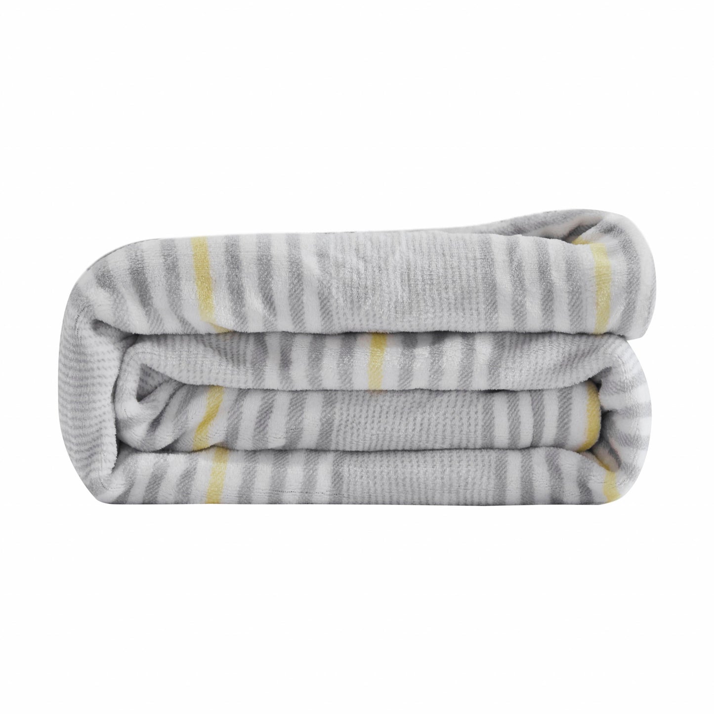 Light Grey Reversible Velvet and Sherpa Throw Blanket
