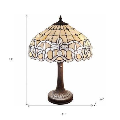 24" Stained Glass Two Light Stained Glass Two Light Accent Table Lamp