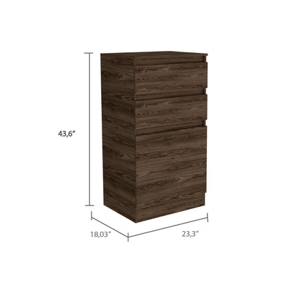 23" Dark Walnut Manufactured Wood Two Drawer Chest