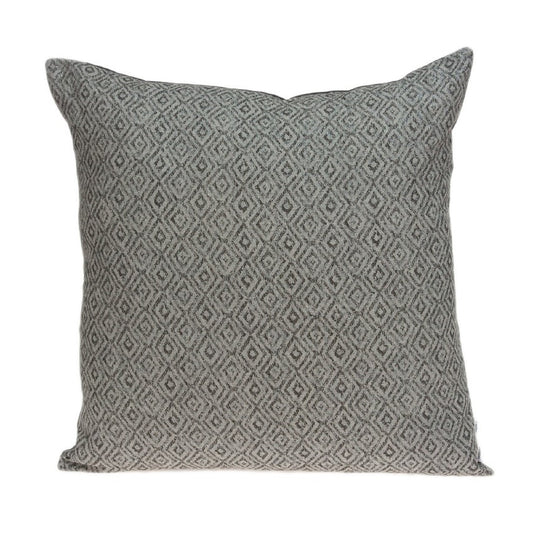 20 X 20 Gray Zippered Cotton Blend Throw Pillow