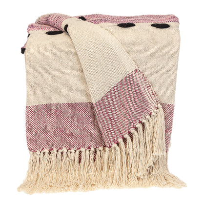 Parkland Collection Transitional Vereigated Purple Rectangle 50" x 60" Throw