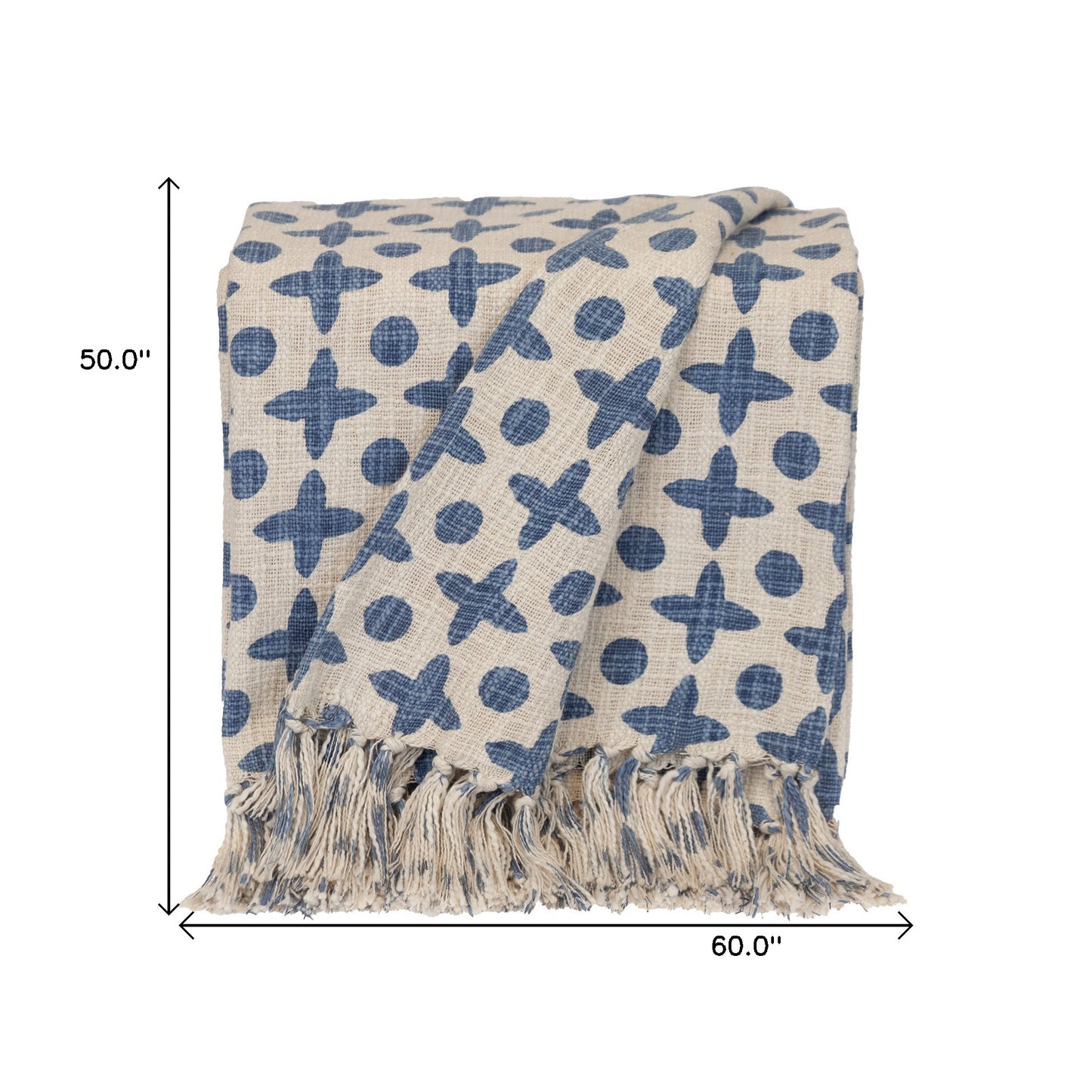 Parkland Collection Print Transitional Blue Rectangle 50" x 60" Throw