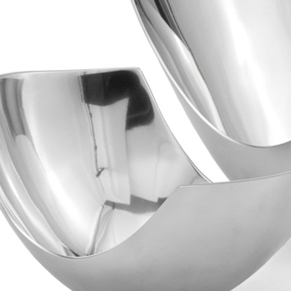 Set of Two Mod Aluminum Scoop Centerpiece Bowls