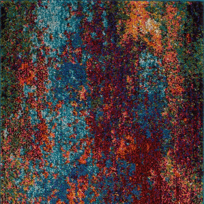 2' X 6' Atlantic Abstract Power Loom Non Skid Runner Rug