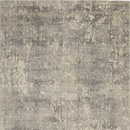 5' X 7' Beige And Grey Abstract Power Loom Non Skid Area Rug