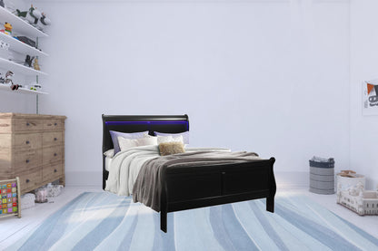 Solid Wood Standard Upholstered Bed