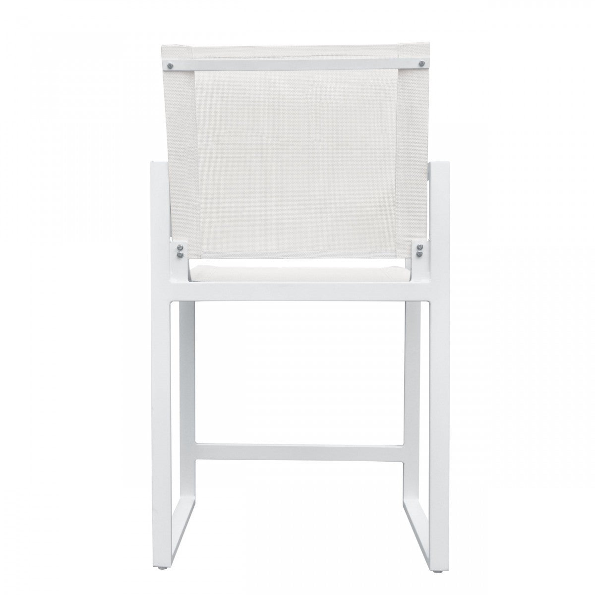 23" White Metal Director Chair