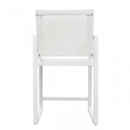 23" White Metal Director Chair