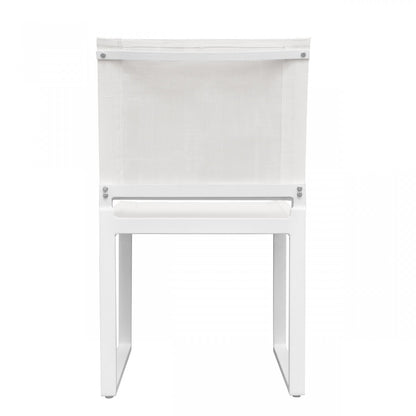 20" Set Of Two White Metal Dining Chair