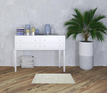 2' X 3' Ivory And Gray Floral Stain Resistant Area Rug