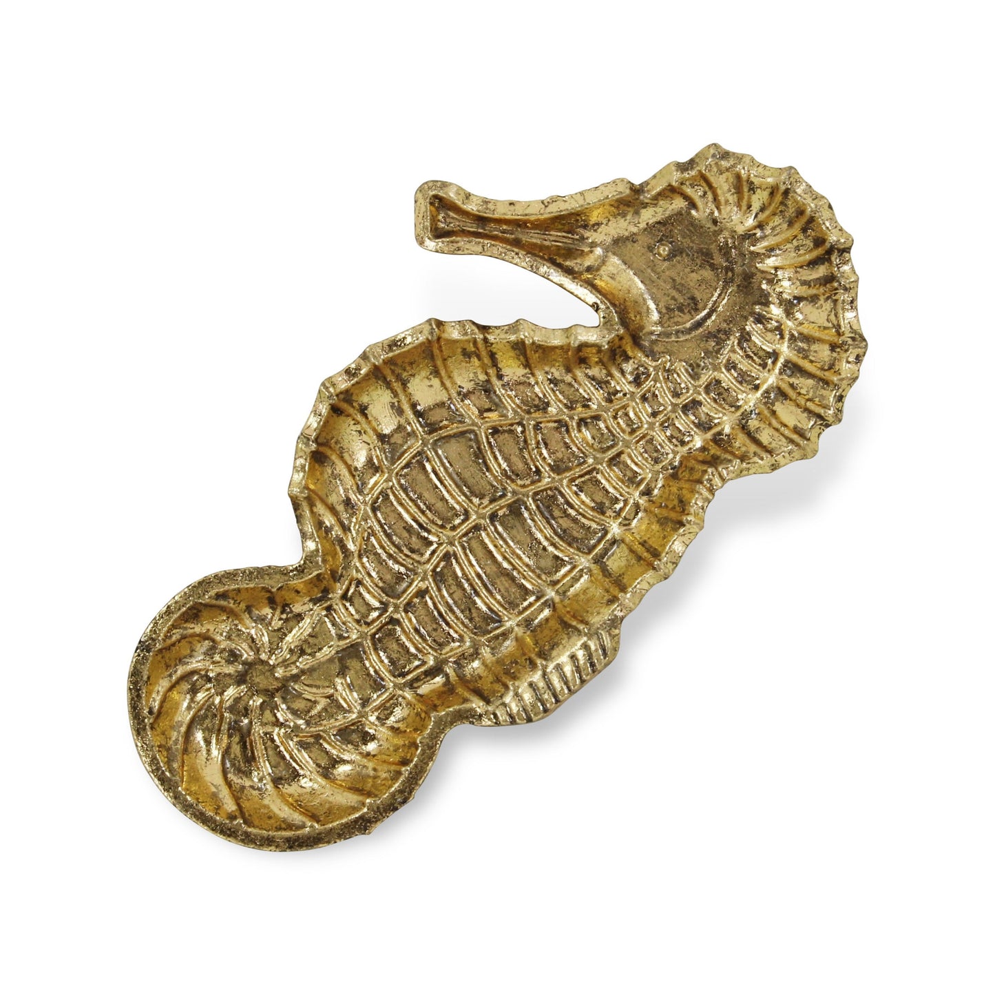 6" Gold Sea Horse Metal Handmade Tray