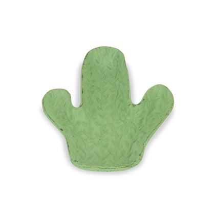 6" Green Cactus Metal Handmade Tray