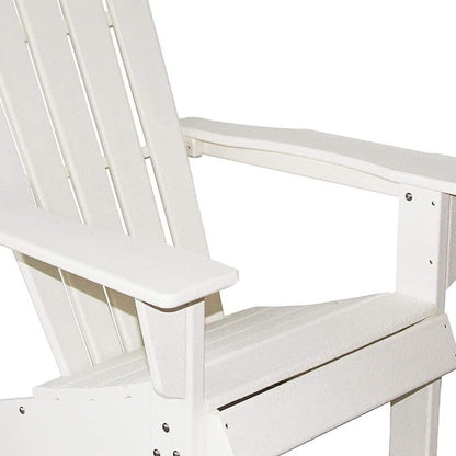 32" White Heavy Duty Plastic Adirondack Chair