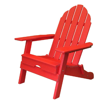 30" Red Heavy Duty Plastic Adirondack Chair