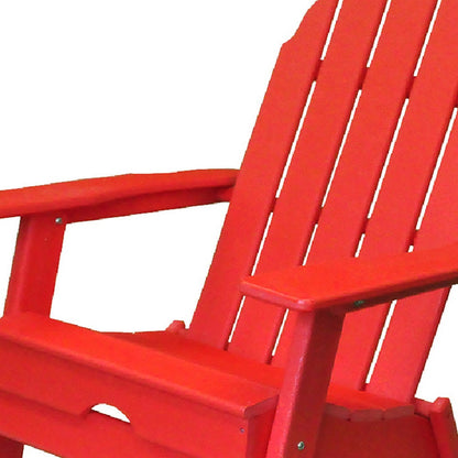 30" Red Heavy Duty Plastic Adirondack Chair