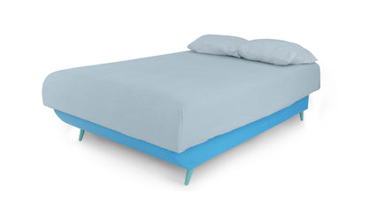 Turquoise Full Adjustable Upholstered Polyester No Bed with Mattress