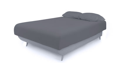 Light Gray Full Adjustable Upholstered Polyester No Bed with Mattress