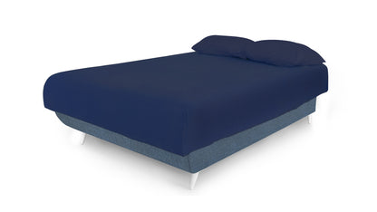 Blue Jeans and Blue Full Adjustable Upholstered Polyester No Bed with Mattress