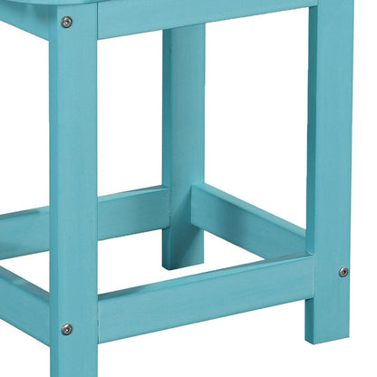 19" Blue Resin Outdoor Side Table
