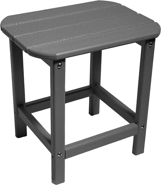 13" Gray Resin Outdoor Side Table