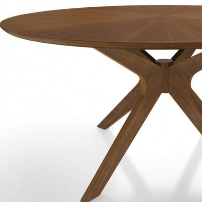 59" Brown Round Dining Table