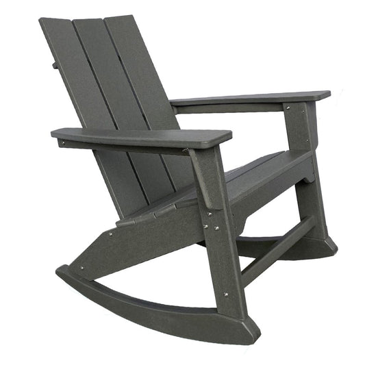 38" Gray Heavy Duty Plastic Rocking Chair