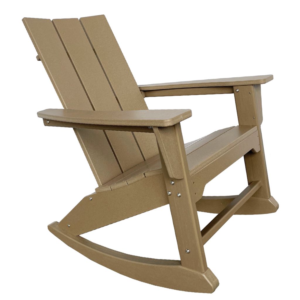 38" Sandy Brown Heavy Duty Plastic Rocking Chair