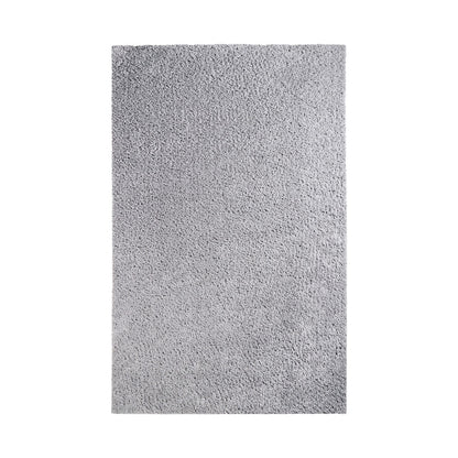 5' X 8' Silver Shag Stain Resistant Area Rug