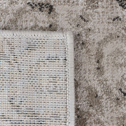 8' Bronze Floral Vines Power Loom Stain Resistant Runner Rug