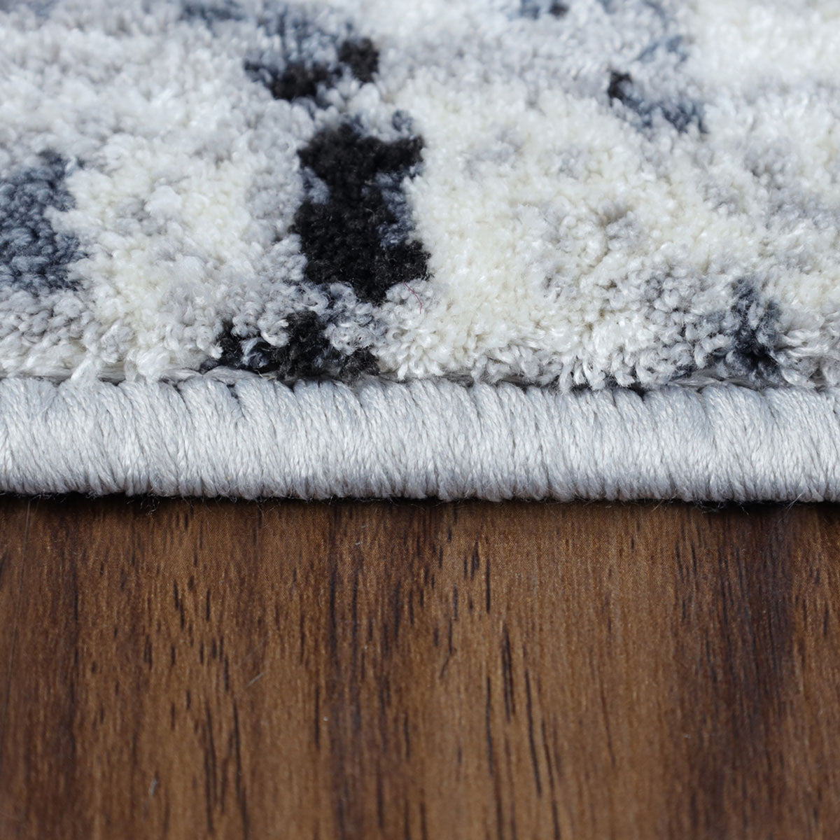 8' Platinum Floral Vines Power Loom Stain Resistant Runner Rug