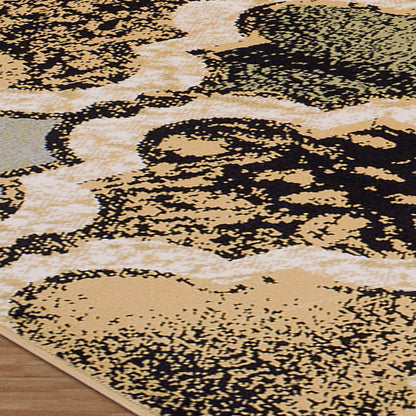 8' X 10' Multi Color Quatrefoil Power Loom Distressed Stain Resistant Area Rug