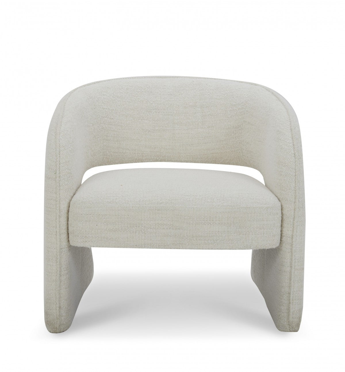 31" Cream Textural Solid Color Arm Chair