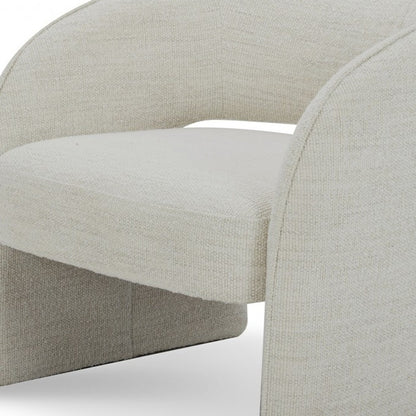 31" Cream Textural Solid Color Arm Chair