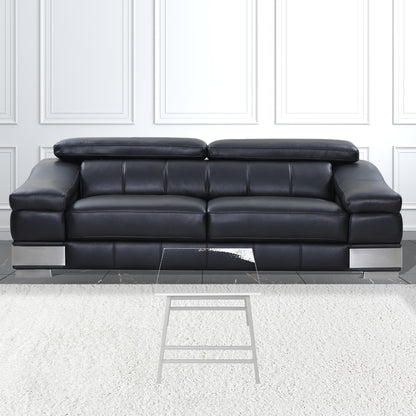 40" White And Silver Rectangular Coffee Table