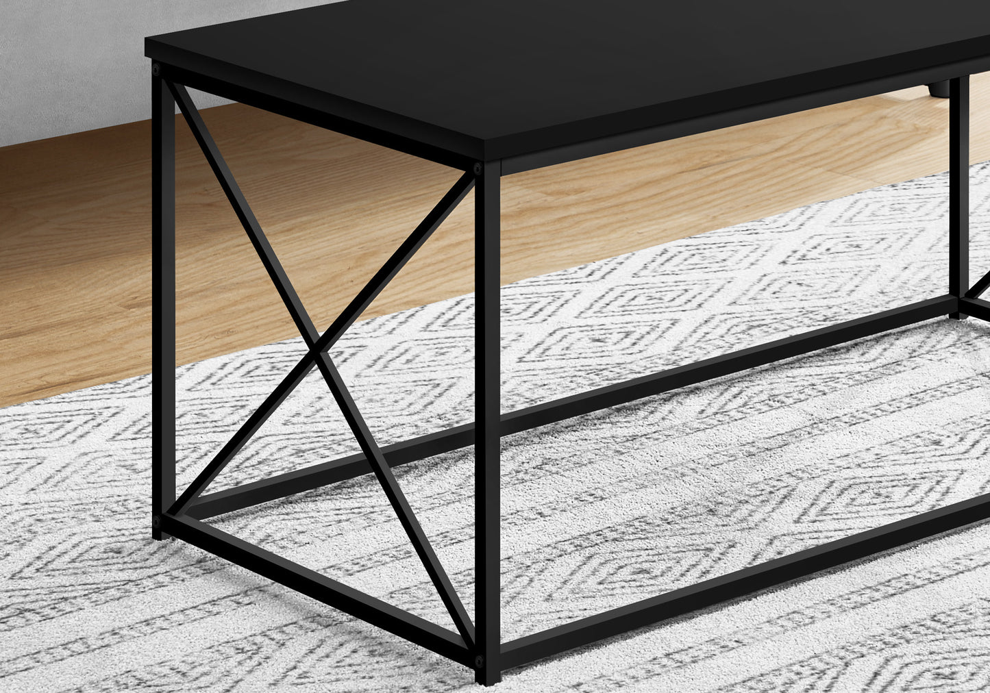 41" Black Rectangular Coffee Table