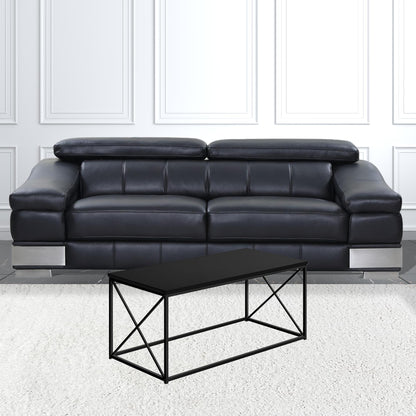 41" Black Rectangular Coffee Table