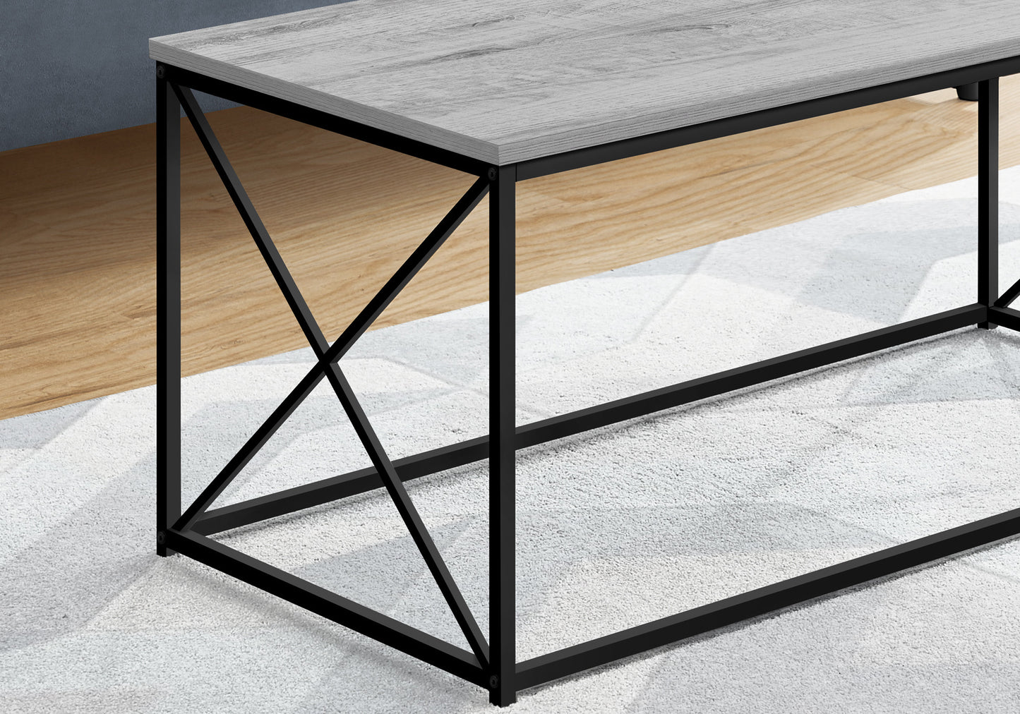 41" Grey Rectangular Coffee Table