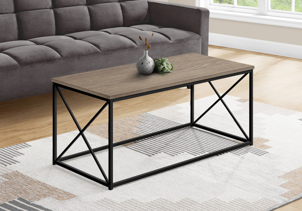 41" Dark Taupe Rectangular Coffee Table