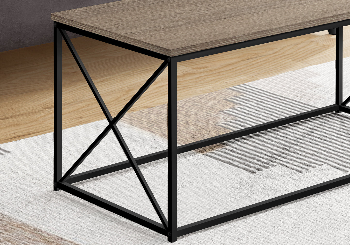 41" Dark Taupe Rectangular Coffee Table