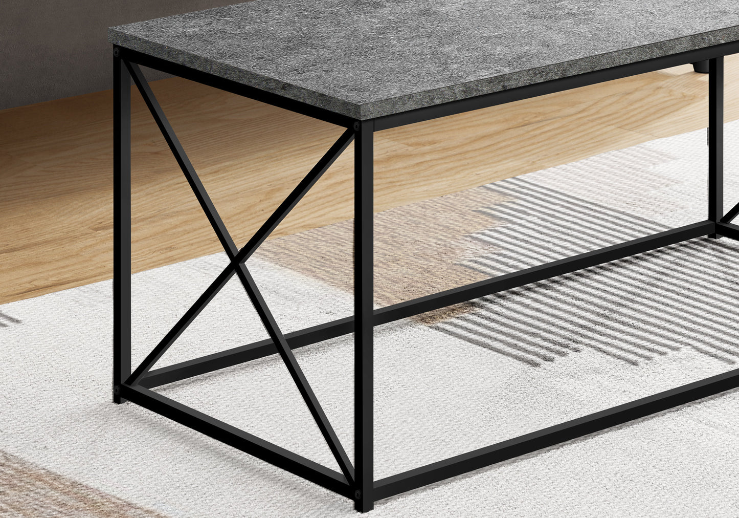 41" Grey Rectangular Coffee Table