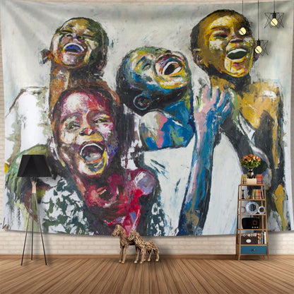 Julio Happy Kids Unframed Tapestry Wall Art