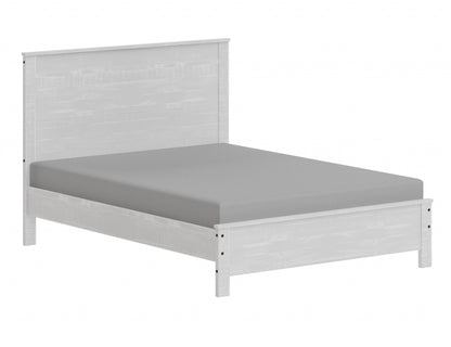 White Solid Wood Full Double Bed Frame