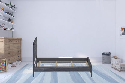 Grey Solid Wood Full Double Bed Frame