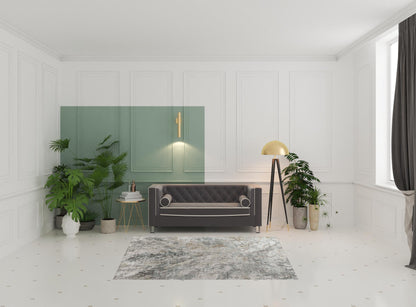 5' X 8' Beige Abstract Power Loom Area Rug