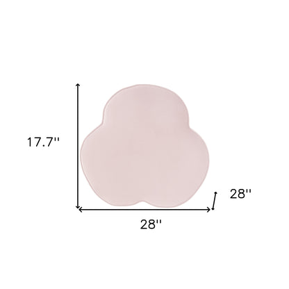 28" Blush Velvet Specialty Cocktail Ottoman