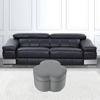 28" Blush Velvet Specialty Cocktail Ottoman