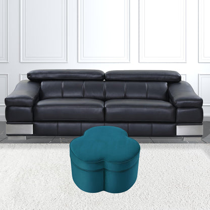 28" Blush Velvet Specialty Cocktail Ottoman