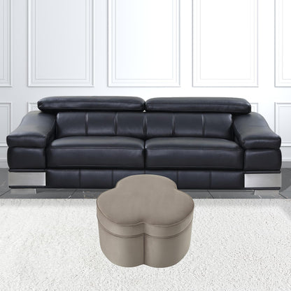 28" Blush Velvet Specialty Cocktail Ottoman