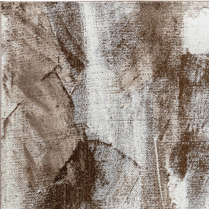 5' X 8' Brown Abstract Area Rug